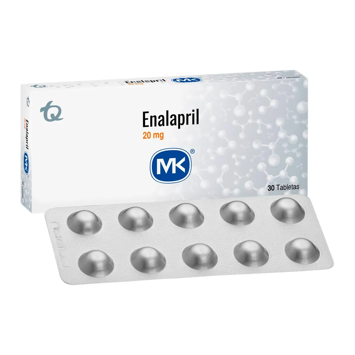 ENALAPRIL 20 MG CAJA X 30 TABLETAS ( MK)