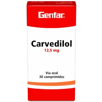 CARVEDILOL 12,5MG - CAJA X 30 COMPRIMIDOS (GENFAR)