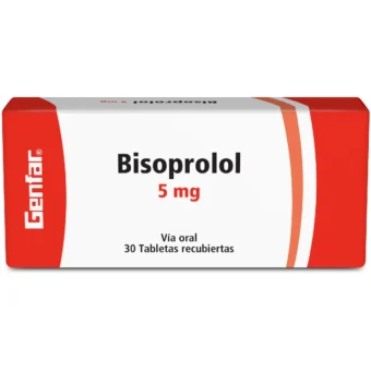 BISOPROLOL 5MG - CAJA X 30 TABLETAS (GENFAR)