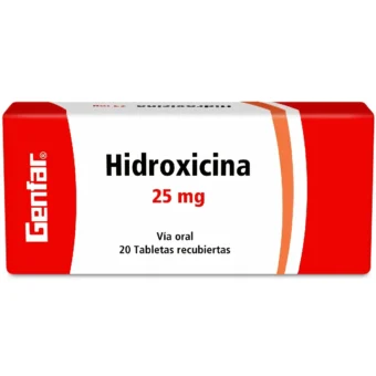 HIDROXICINA 25MG - CAJA X 20 TABLETAS (GENFAR)
