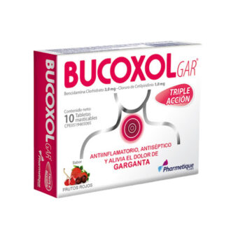 BUCOXOL CEREZA - CAJA X 10 TABLETAS MASTICABLES