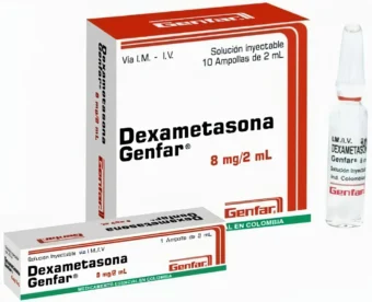 DEXAMETASONA FOSFATO 8MG/2ML - SOLUCION INYECTABLE - X 1 AMPOLLA (GENFAR)