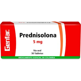 PREDNISOLONA 5MG - CAJA X 10 TABLETAS (GENFAR)