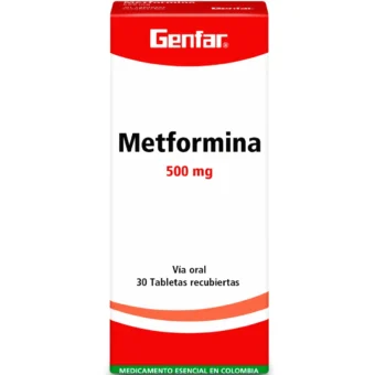 METFORMINA 500 MG - CAJA X 30 TABLETAS (GENFAR)