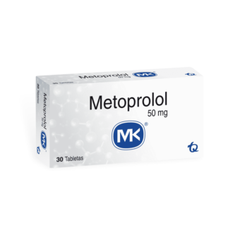 METOPROLOL TARTRATO 50MG - CAJA X 30 TABLETAS (MK)
