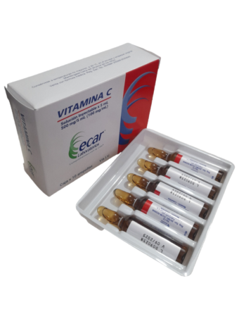 VITAMINA C 500MG/5ML - SOLUCION INYECTABLE - 1 AMPOLLA X 5ML (ECAR)